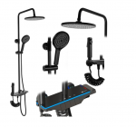 Du&scaron;o komplektas REA Savio Led Black, REA-P8410