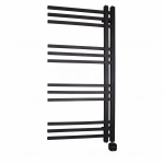 Elektrinis rank&scaron;luosčių džiovintuvas WOBBEE FLINT BLACK 50x100cm juodas matinis de&scaron;ininis su tenu paslėptu montavimu W-FLIN-50100BM+NEX300HIDBM-R