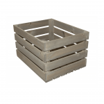 Medinė dėžė 50 x 40 x 30 cm, pilka