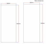 Du&scaron;o kabinos galinis stiklas 595x1505 juodas