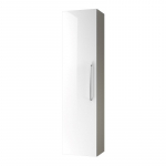 Ūkinė spintelė su 1 durelėmis Raguvos Baldai G-Line 12301211, balta blizgi, chromuota rankena 35 cm