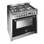 Dujinė viryklė su elektrine orkaite Steel Genesi G9F-6W SS OT