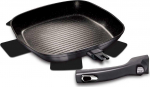 Keptuvė Berlinger Haus Carbon Grill, BH-6914, su nuimama rankena, nesvylanti danga/aliuminis, 28 x 28 cm