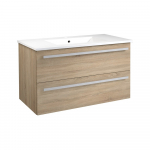 Apatinė spintelė su stalčiais, praustuvu, rankenomis Raguvos Baldai SERENA, pilkas ąžuolas, 101 cm, 14113710