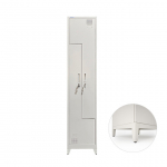 Metalinė persirengimo spintelė dvivietė, dviejų lygių, L formos Rehalt Systems 1940 x 400 x 500 su reguliuojamomis kojelėmis