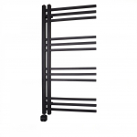 Elektrinis rank&scaron;luosčių džiovintuvas WOBBEE FLINT BLACK 50x100cm juodas matinis kairinis su tenu paslėptu montavimu W-FLIN-50100BM+NEX300HIDBM-L