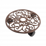 Ketaus gėlių stovas su ratukais, &Oslash;29,3 x 6,6 cm