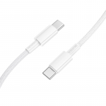 USB kabelis Borofone BX117 60W USB-C to USB-C 1.0m baltas