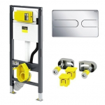 Potinkinis WC rėmas su laikikliais ir klavi&scaron;u Viega Prevista 792862