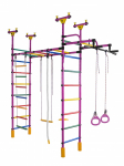 Dvigubas sporto kompleksas (gimnastikos sienelė) DRAMBLIUKAS violetinė-vaivoryk&scaron;tė, 235-293x52,5cm, 01247