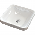 Įleidžiamas praustuvas Blu TRULLA Square, 370x370 mm