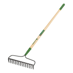 Dirvos greblys su medine rankena, 166cm, 15 dantu John Deere&reg;