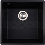 Po stalvir&scaron;iu montuojama granitinė plautuvė WOBBEE TALBOT 40, W-TALB-44-BM-CR, juoda matinė