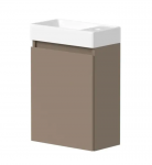 Apatinė spintelė su durelėmis KAMĖ MINI BU/40x22-R/D15-MN, de&scaron;inės pusės, 40 cm + baltas praustuvas MN400220W