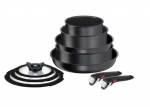 Puodų ir keptuvių rinkinys + rankena Tefal Ingenio Daily Chef, L7629142, 10 vnt.