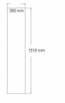Du&scaron;o kabinos &scaron;oninis stiklas 360x1518 mm grey KM998 3.139