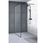 Du&scaron;o sienelė Baltijos Brasta, Dija 90cm, juodu profiliu, skaidriu stiklu