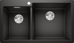 Įmontuojamas dviguba plautuvė Blanco PLEON 9 525958, juoda