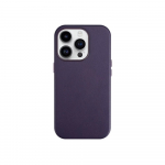 Dėklas Mag Leather Case Apple iPhone 15 tamsiai violetinis