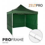 Prekybinės palapinės stogas ir sienos (4 vnt.) komplektas 2x2 Žalia Zeltpro PROFRAME