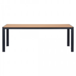 Lauko stalas, 205 x 90 x 75 cm, rudas