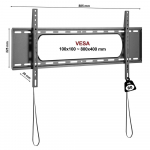 Televizoriaus laikiklis Fiber Novelty C5 F 45-90'', iki 80kg, VESA 80*40cm