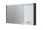 Veidrodinė spintelė Kame Loft, MC3DML/120-70/D27-LFT, su LED stogeliu, IP44, 120 cm, Grafitas