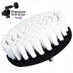 Profesionalūs valymo &scaron;epečiai Premium Drill Brush 5vnt. - ypač mink&scaron;tas, baltas, 13 cm