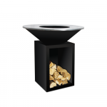 Lauko grilis su dėže malkoms OFYR CLASSIC STORAGE 85-100, juoda
