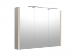 Veidrodinė spintelė su ap&scaron;vietimu LED, IP44 Kame Joy 1402713, taupe, 100 cm