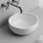 Akmens masės pastatomas praustuvas BLU ARA OVAL 400