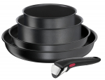 Puodų ir keptuvių rinkinys + rankena Tefal Ingenio Daily Chef, L7629102, 5 vnt.