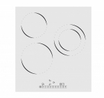 Įmontuojama elektrinė kaitlentė Starkke PR403B1WH, balta spalva