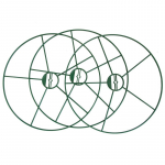 Augalų atramų rinkinys "Žiedai", 39 cm, 3 vnt