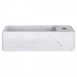 Praustuvas 40 x 22 x 9 cm, marmurinis, baltas
