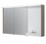 Veidrodinė spintelė Kame Loft, MC3DML/120-70/D15-LFT, su LED stogeliu, IP44, 120 cm, Kakavinė
