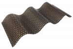Polikarbonatas banguotas Diamond 1050x4000 2.8mm bronza