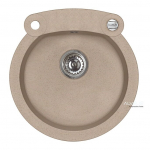 Granitinė plautuvė ALVEUS ROLL 10, smėlio