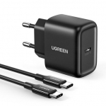 Įkroviklis Ugreen CD250 USB-C 25W + USB-C cable 2.0m juodas