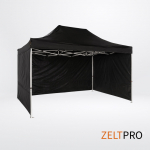Prekybinės palapinės stogas ir sienos (4 vnt.) komplektas 3x2 Juoda Zeltpro PROFRAME