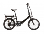 Elektrinis dviratis DENVER E2000, 20", sulankstomas, juodas