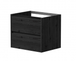 Spintelė po praustuvu Kame City, BU/6-3DR/1P2, juodi profiliai, 60 cm, Juodas ąžuolas