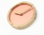 Apvalus laikrodis 25x25x4 cm, rožinis