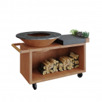 Lauko grilis OFYR Island Corten 100 PRO Ceramic Dark Grey, OI-100-PRO-CD