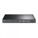 TP-Link TL-SL1218MP 16-Port 10/100Mbps + 2-Port Gigabit Unmanaged PoE &Scaron;akotuvas