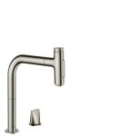 Virtuvinis mai&scaron;ytuvas su i&scaron;traukiama žarna Hansgrohe Metris Select M71 73819800 (nerūdijančio plieno)