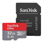 SanDisk Ultra MicroSDHC 32GB atminties kortelė + SD adapteris