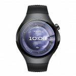 Huawei Watch 5 LTE Stainles Steel i&scaron;manusis laikrodis 46 Black Fluoroelastomer Strap