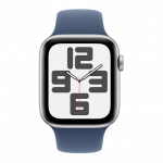 Apple Watch SE Aluminium Case i&scaron;manusis laikrodis 44 Silver Sport Band | M/L