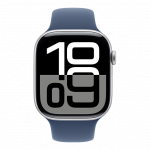 Apple Watch Series 10 Aluminium Case i&scaron;manusis laikrodis 46 Silver Sport Band | M/L